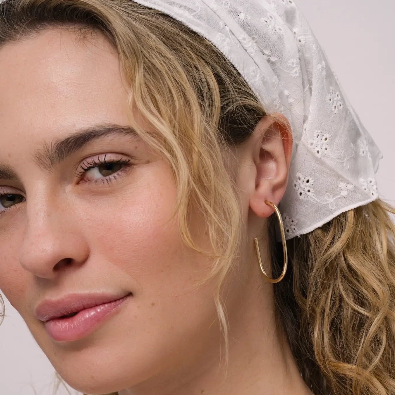 Gold Open Large Hoop Earrings