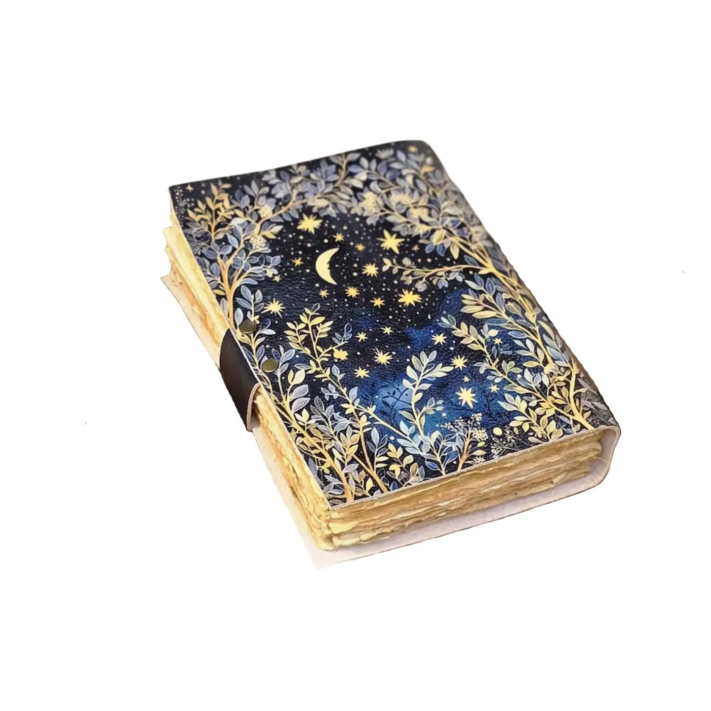 Branches + Night Sky Vintage Leather Journal