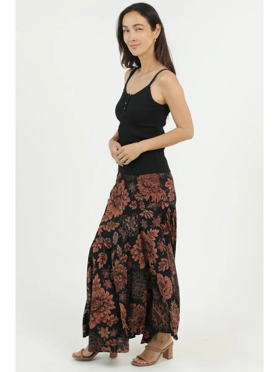Floral Bias Cut Skirt
