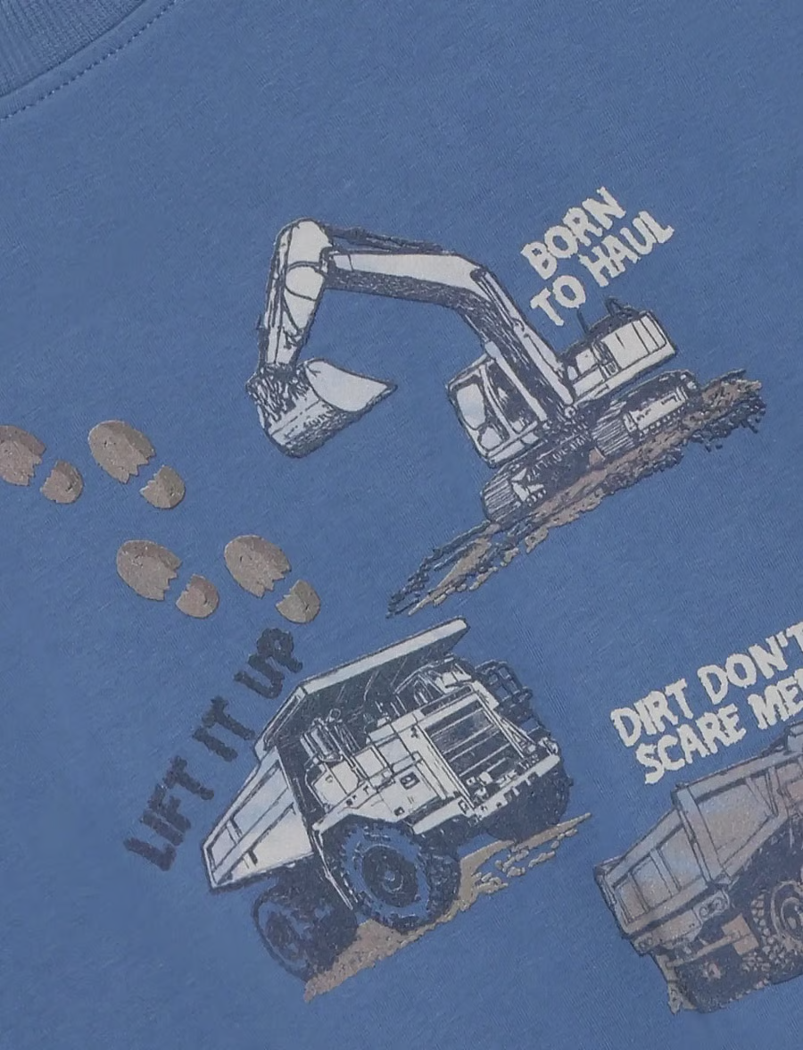 Boys Construction Long Sleeve Tee