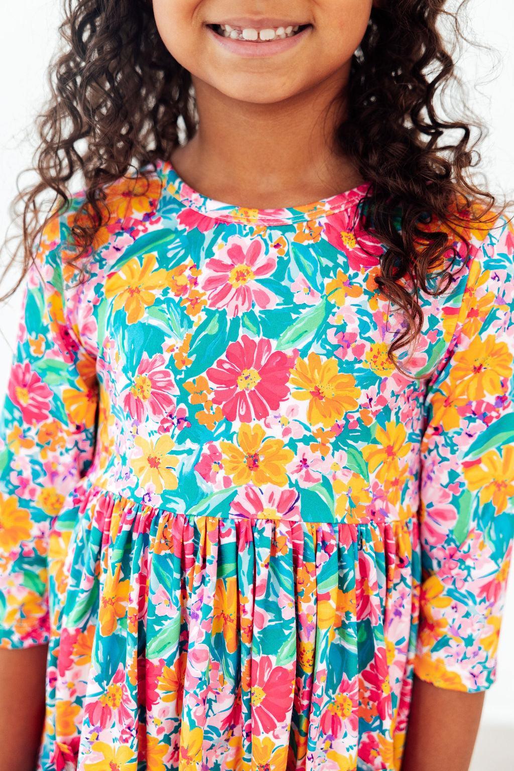Girls Floral Fiesta Twirl Dress