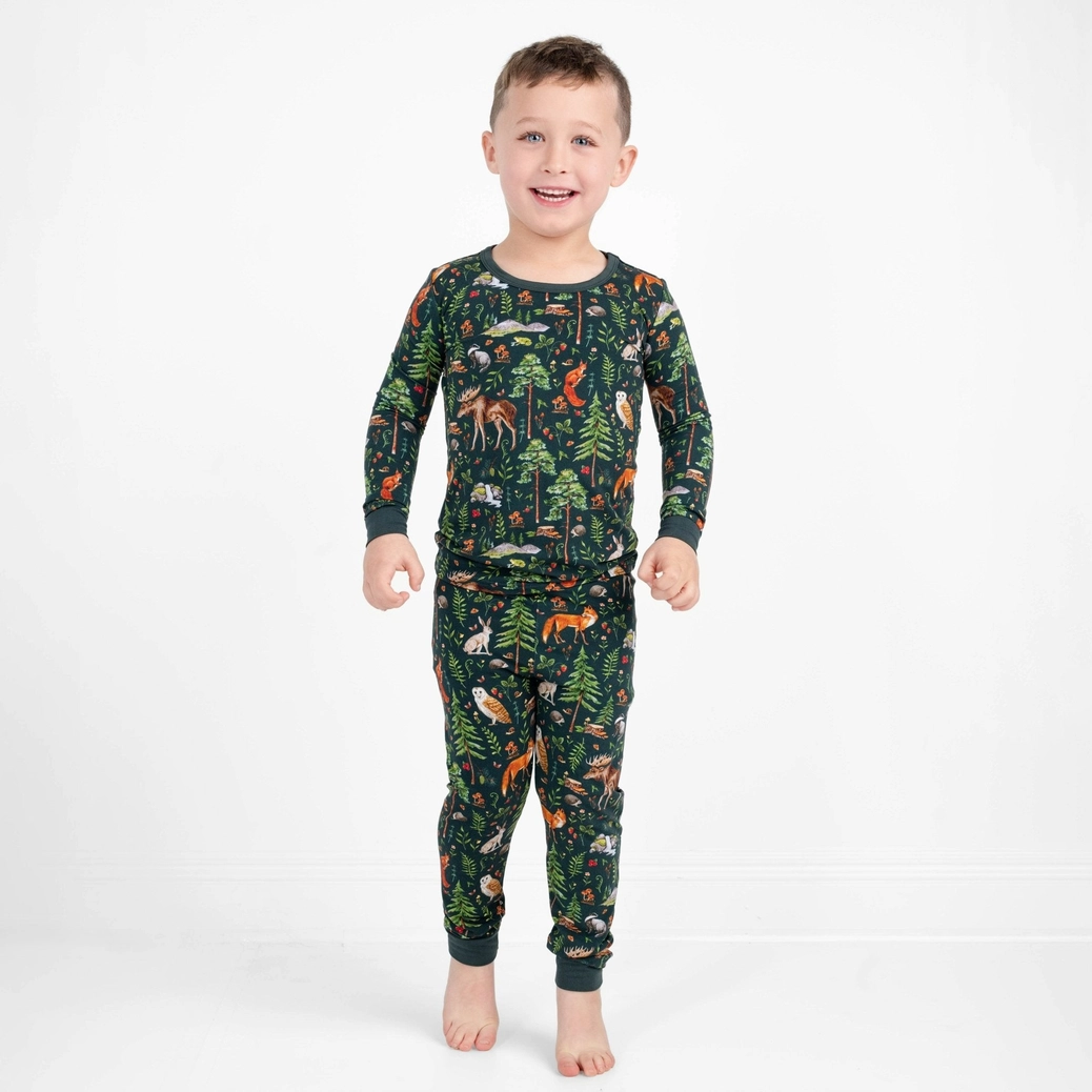Woodland Animals Kids Bamboo Pajamas