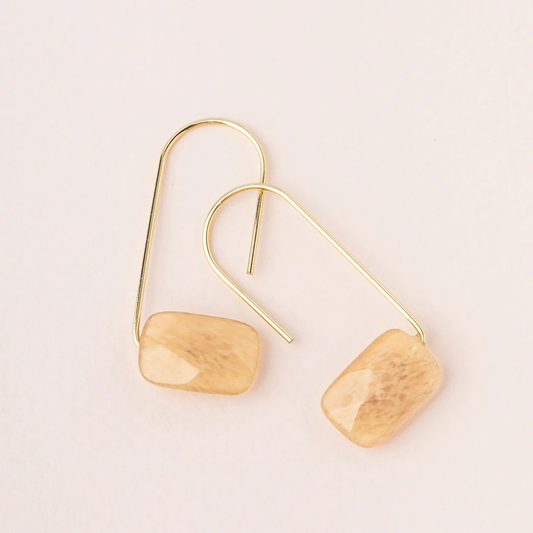 Floating Stone Earrings Citrine