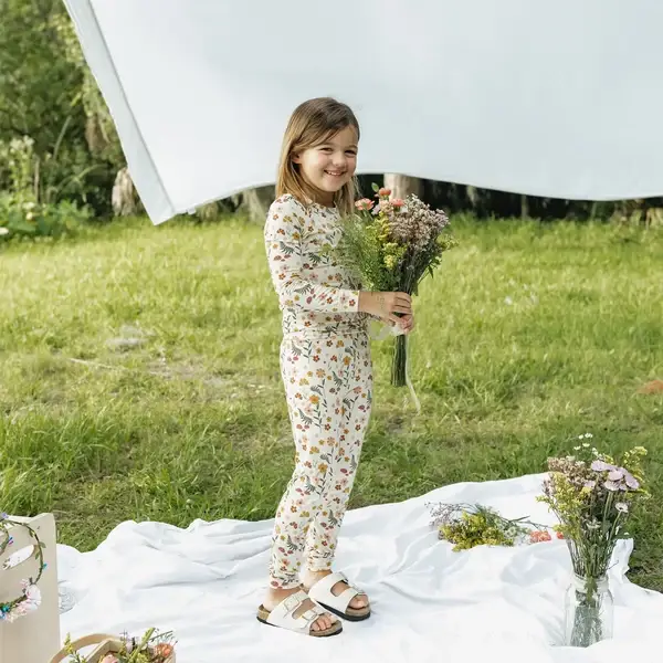 Kids Bamboo Pajamas Toadstool Garden