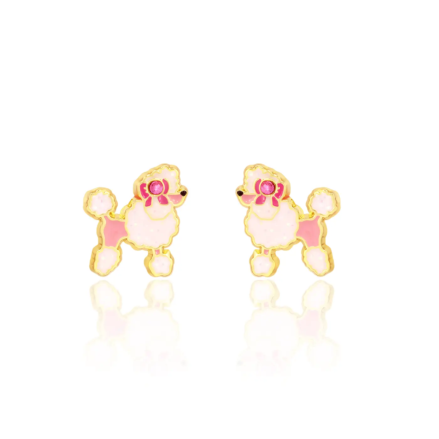 Pretty Poodle Stud Earrings