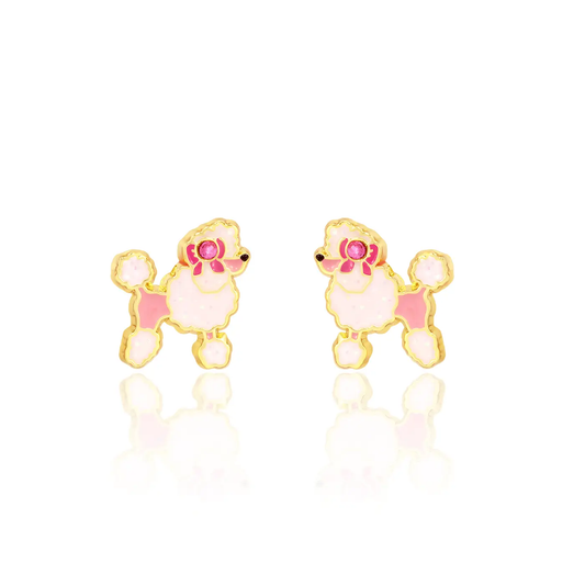 Pretty Poodle Stud Earrings