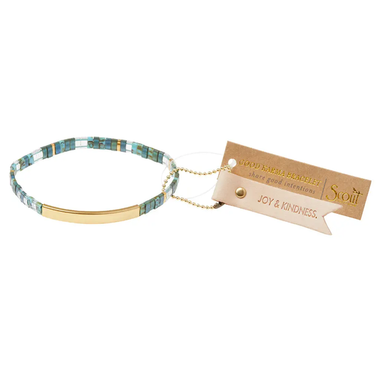 Good Karma Bracelet - Joy Kindness Marine/Gold