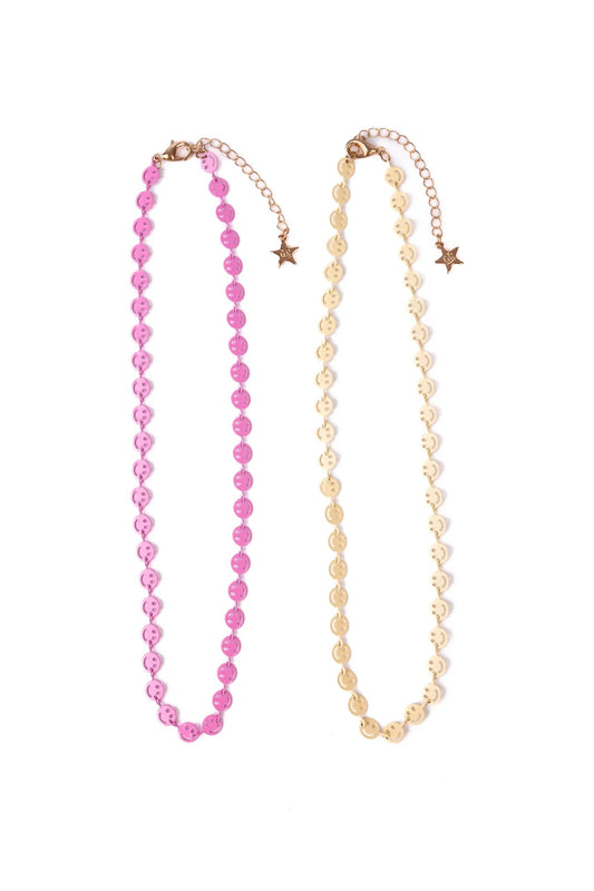 Girls Chic Pink Lemonade Necklace