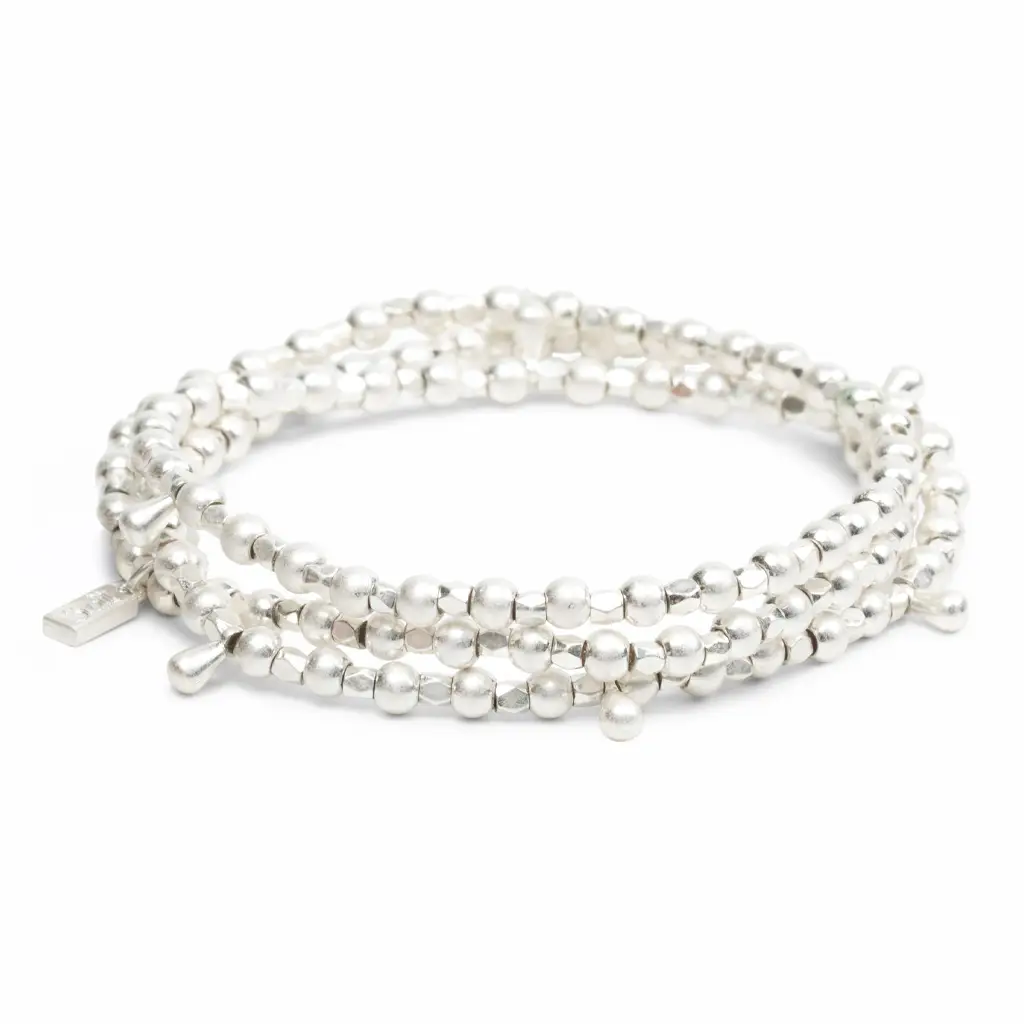 Metal Wrap Necklace/Bracelet/Anklet Classic Silver
