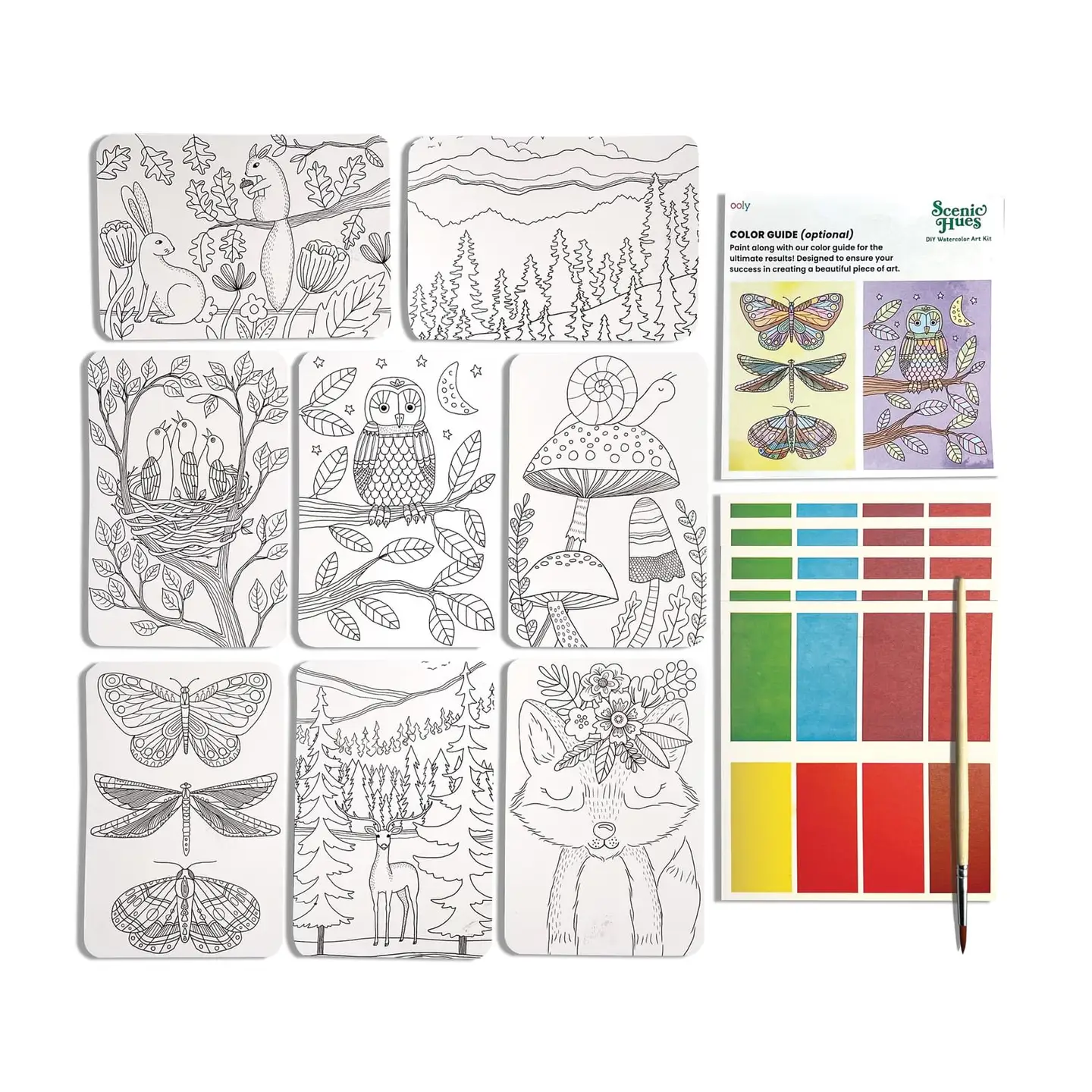 Scenic Hues: DIY Watercolor Forest Adventure