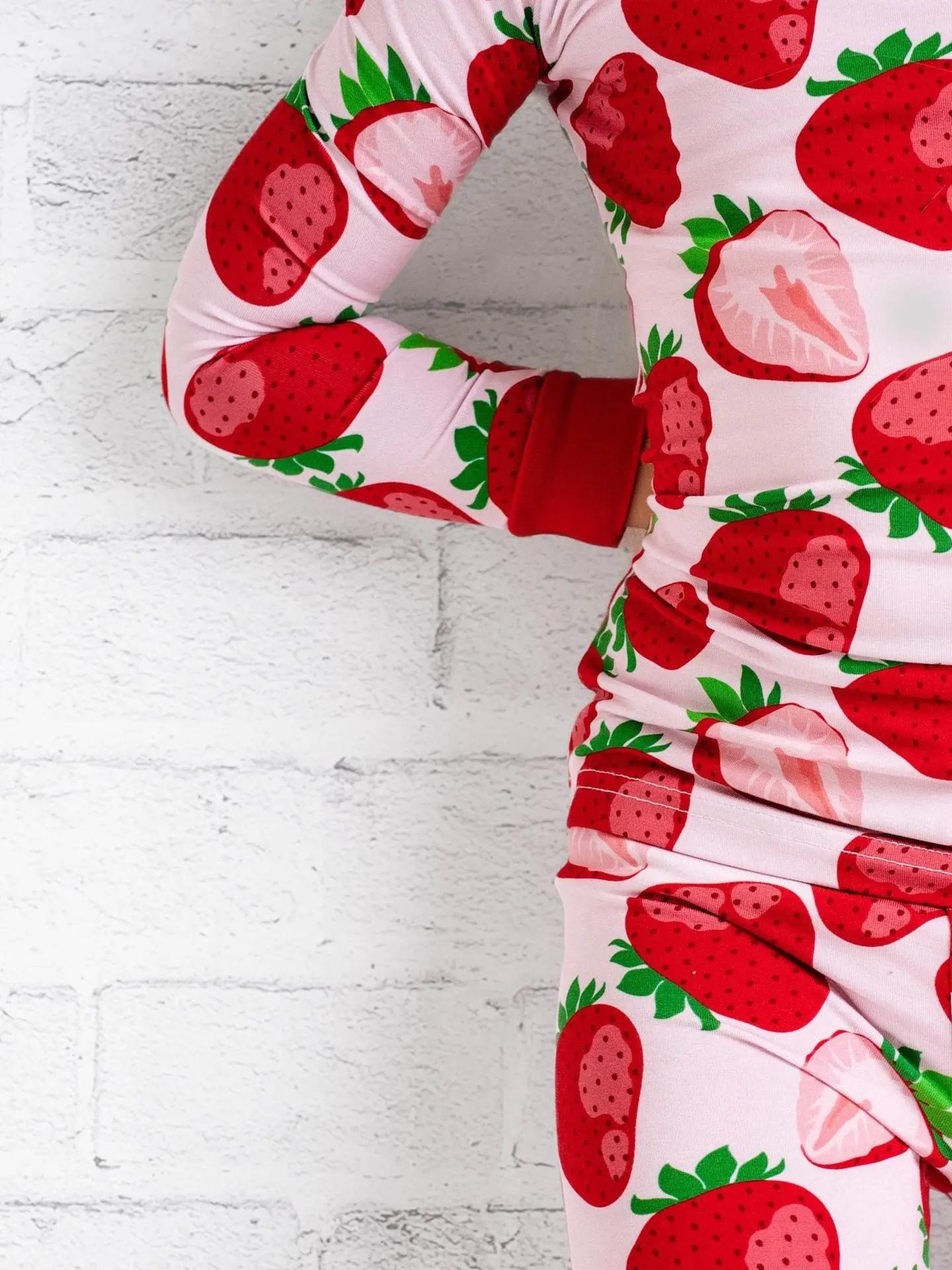 Berry Sweet Strawberries Kids Bamboo Pajamas