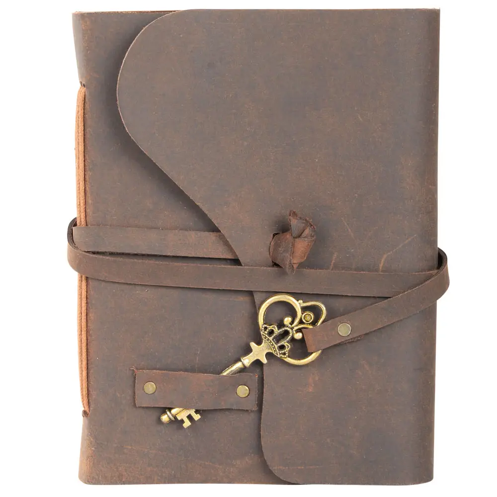 Vintage Leather Wrap Key Journal