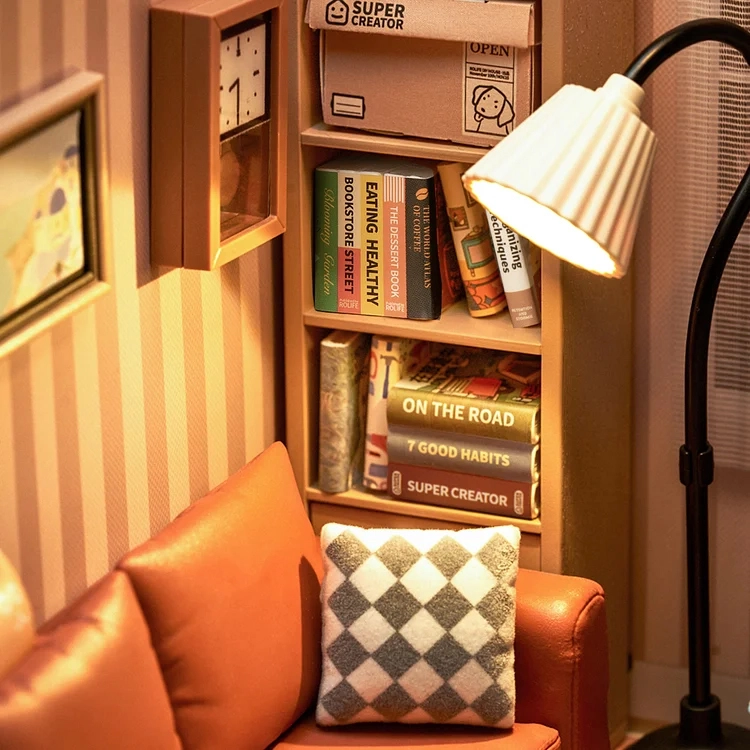 Miniature House Kit: Cozy Living Room