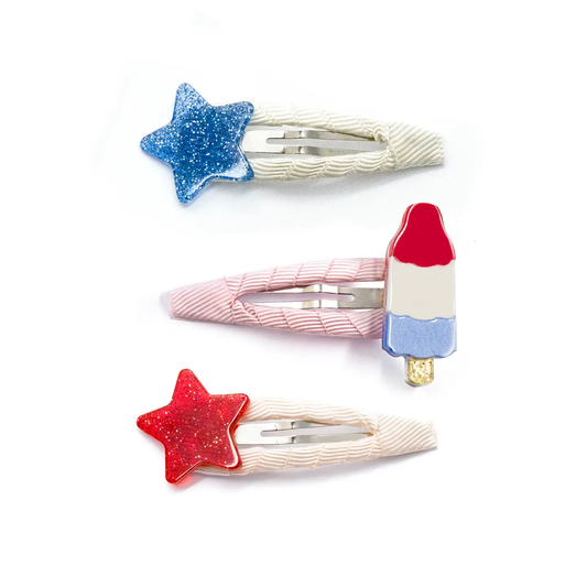 Popsicle & Stars Snap Hair Clips