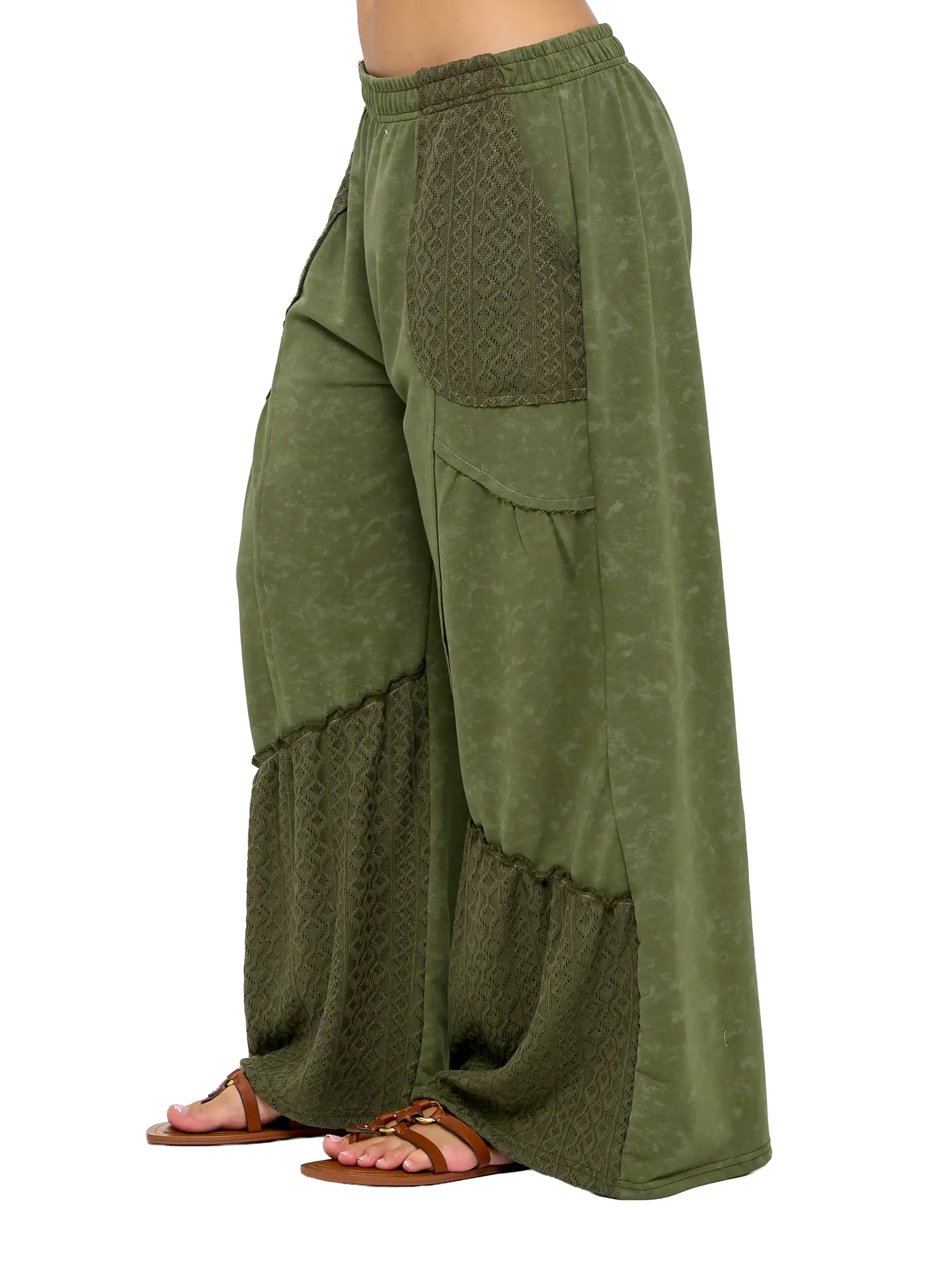 Vintage Washed Patchwork Pants
