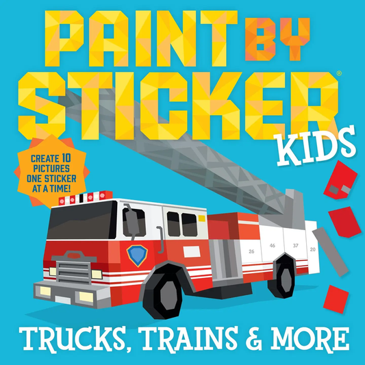 Paint By Sticker: Trucks, Trains & More