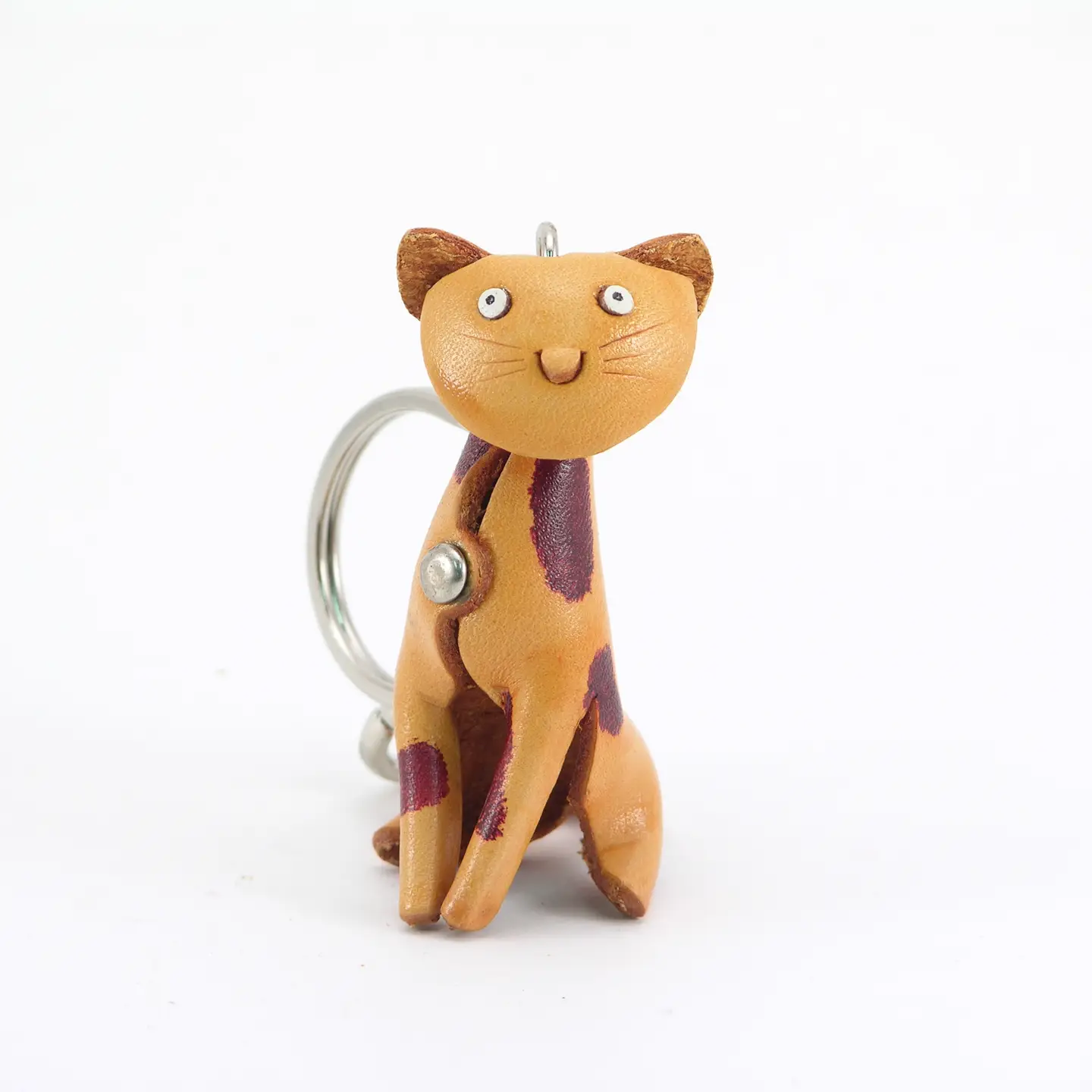 Leather Keychain Kitty Cat