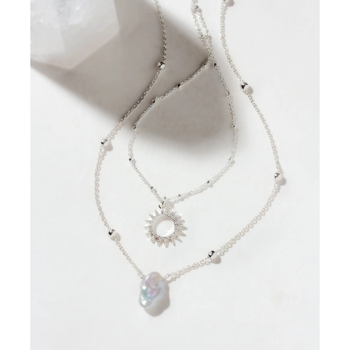 Sun + Sea Keshi Pearl Necklace Set