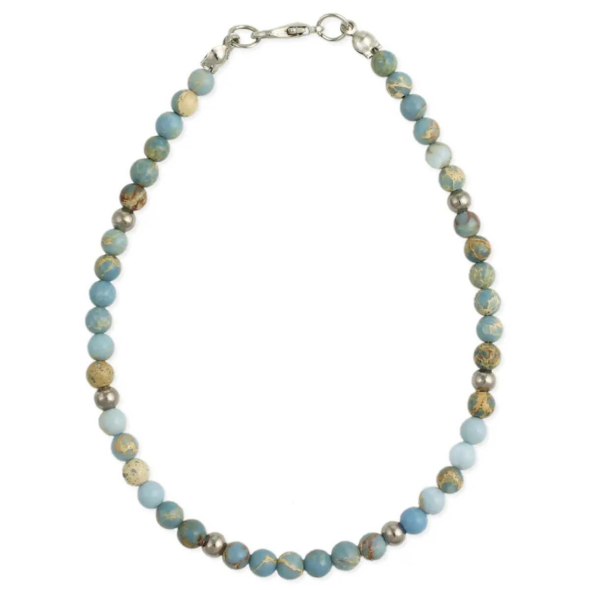 Beautiful Blue Jasper Bead Anklet