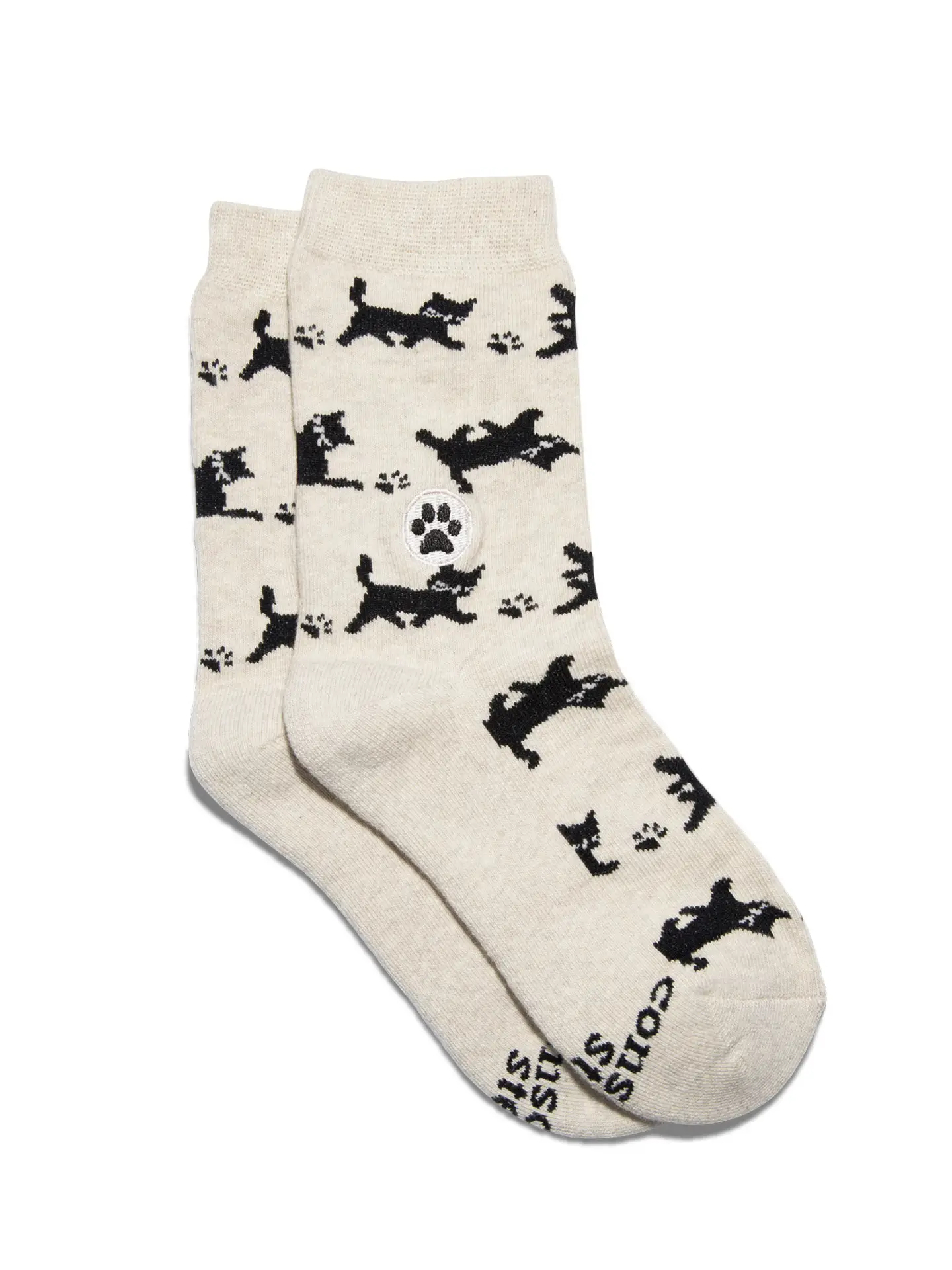 Kids Socks That Save Cats Beige