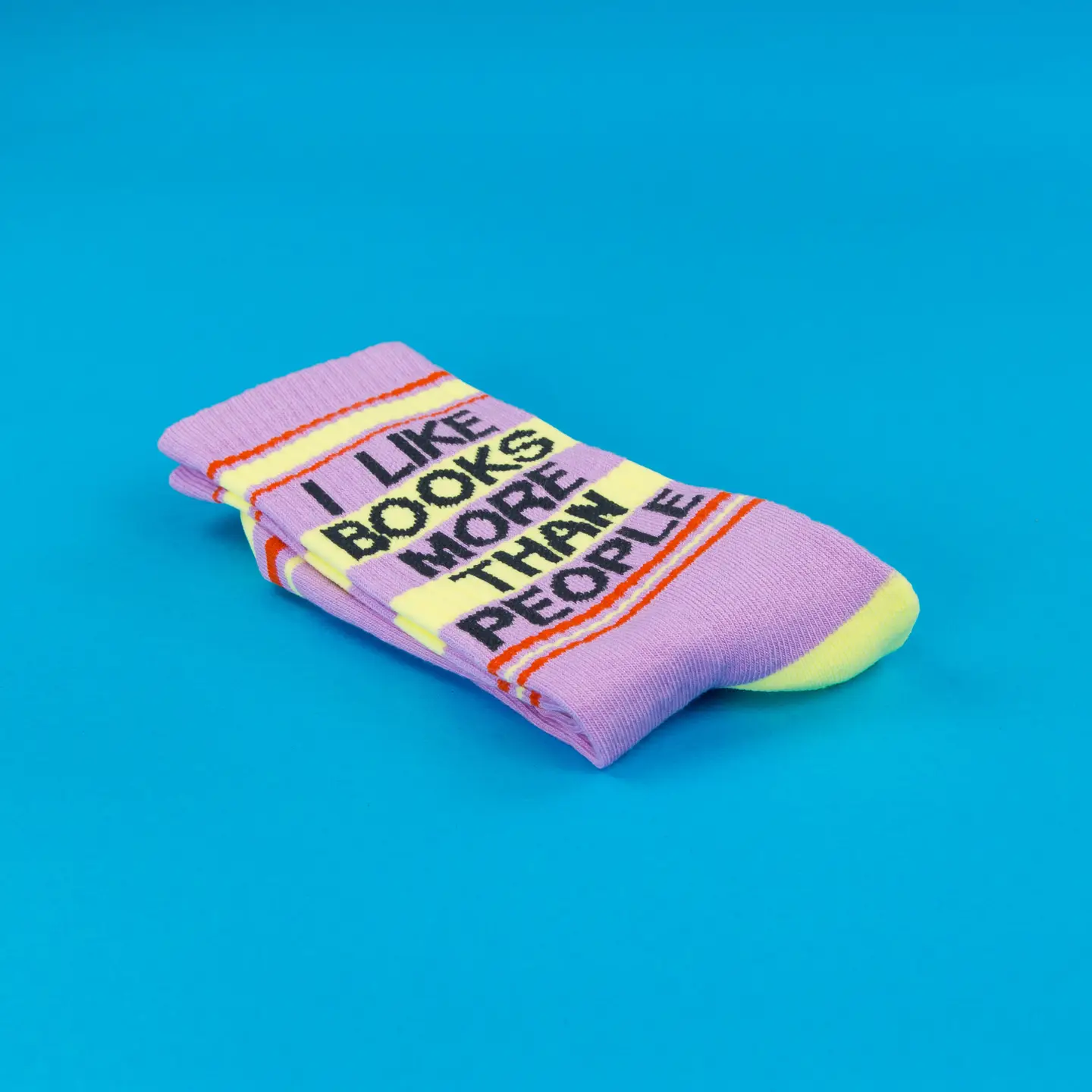 I Like Books More Than People Crew Socks