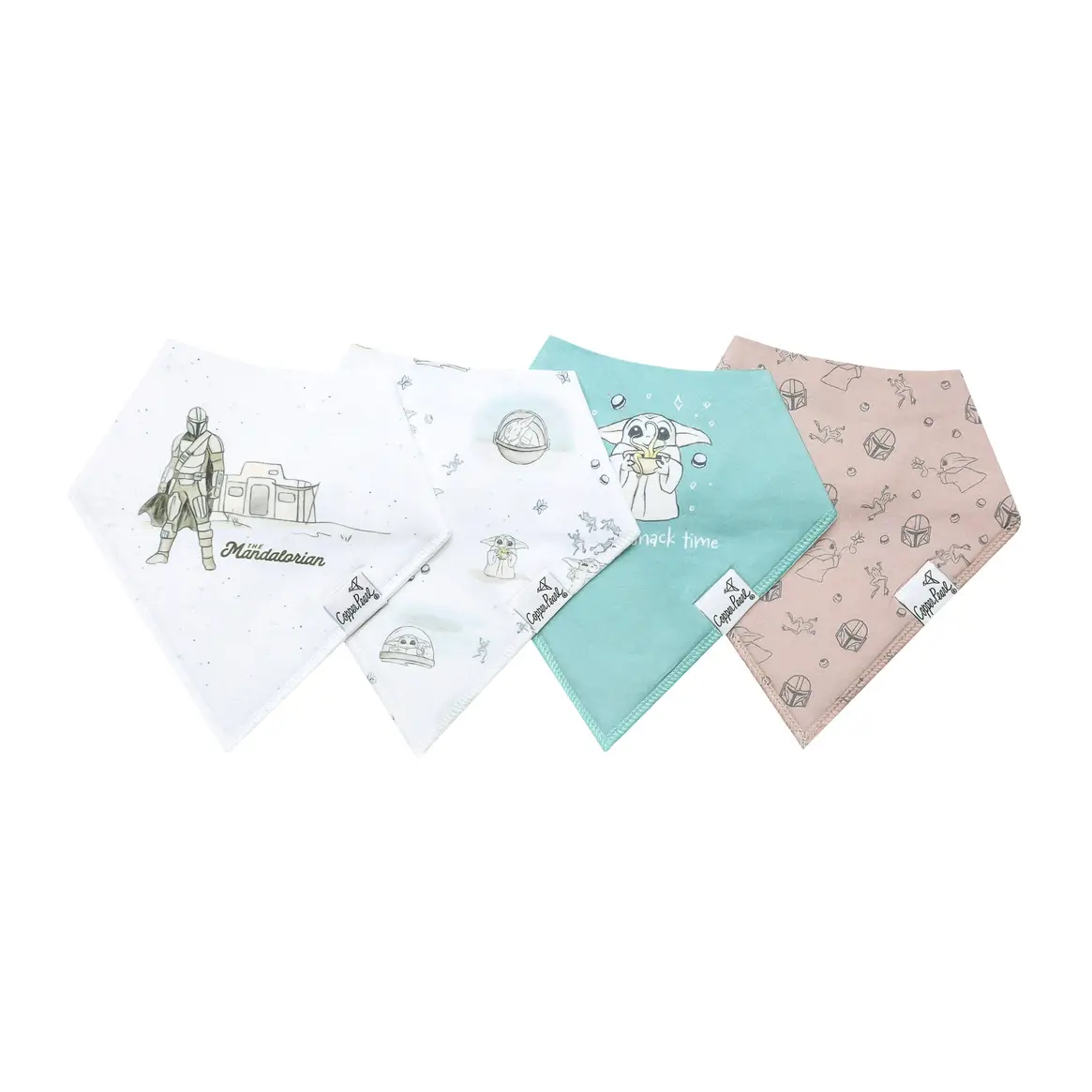 Star Wars Grogu Baby Bandana Bib Set 4pk