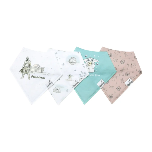 Star Wars Grogu Baby Bandana Bib Set 4pk