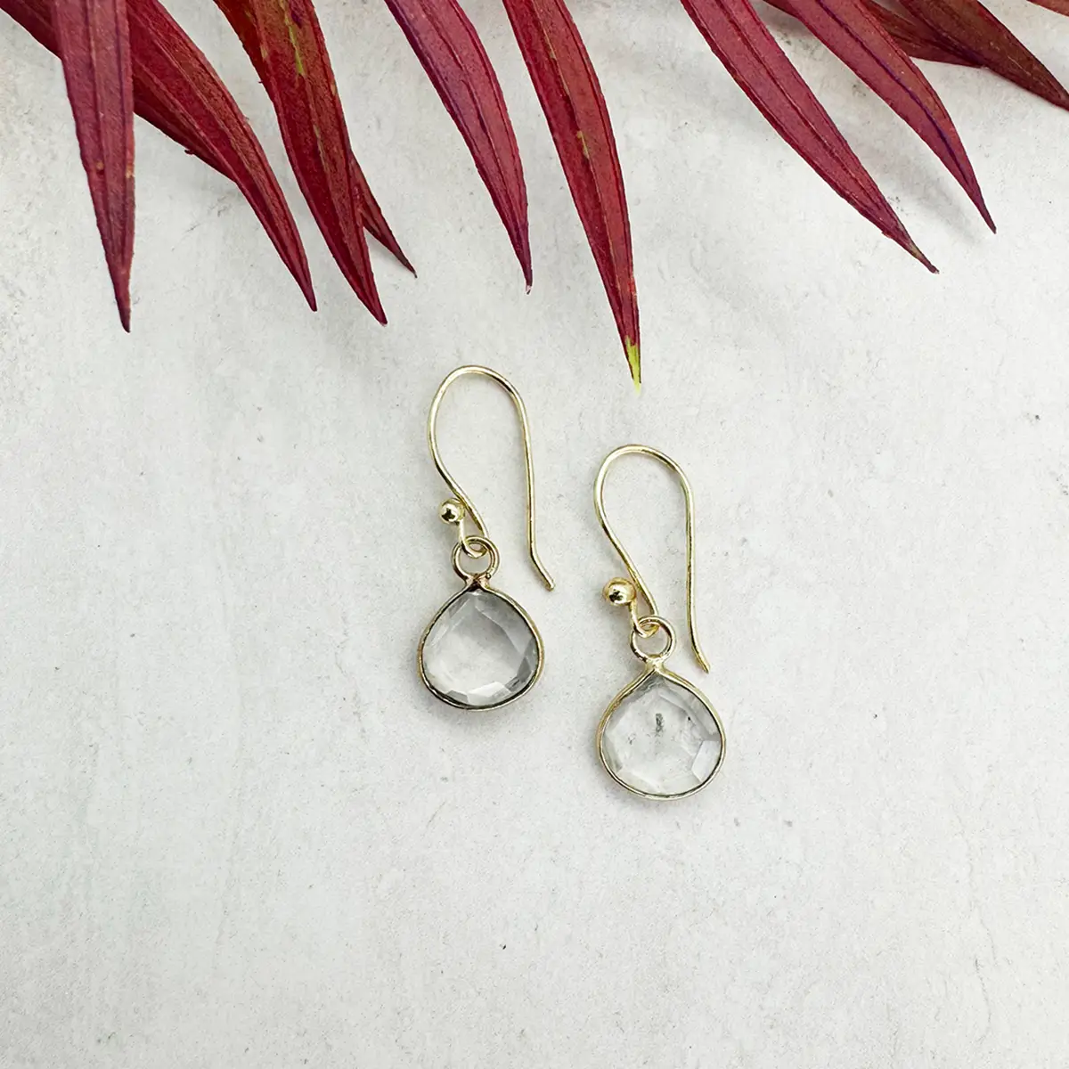 Gold Plated Semi-Precious Stone Earrings