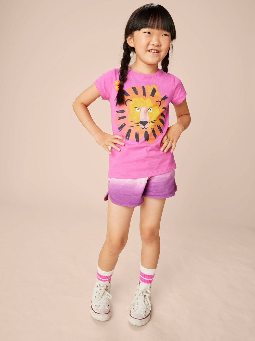 Girls Doubled Sided Lion Tee