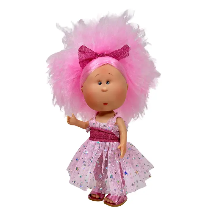 Mia Doll Pink Cotton Candy Hair w/ Bow