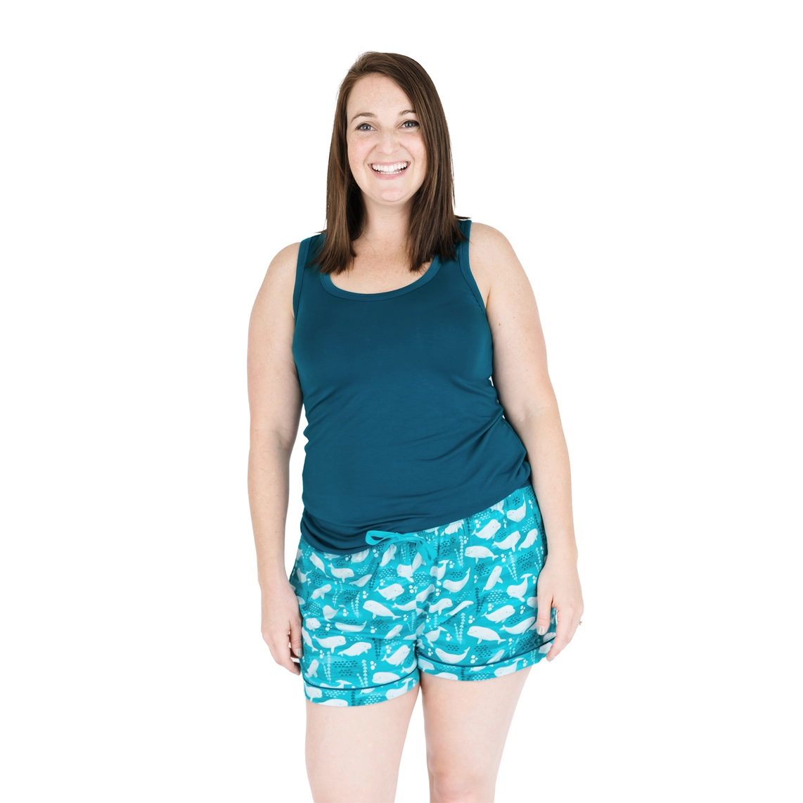 Women’s Beluga Whale Bamboo Pajama Shorts