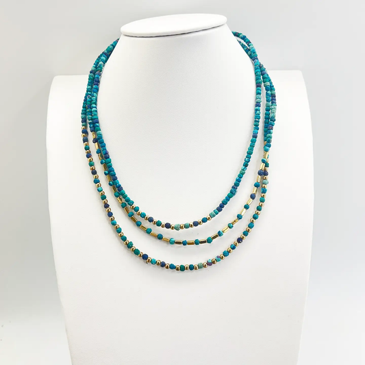 Aasha Glimmer Layered Kantha Necklace