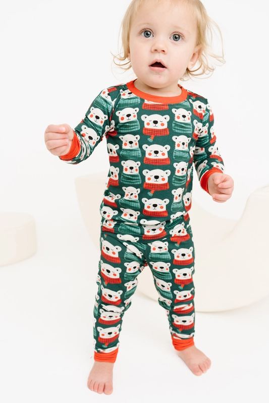 Kids North Pole Bears Bamboo Pajamas