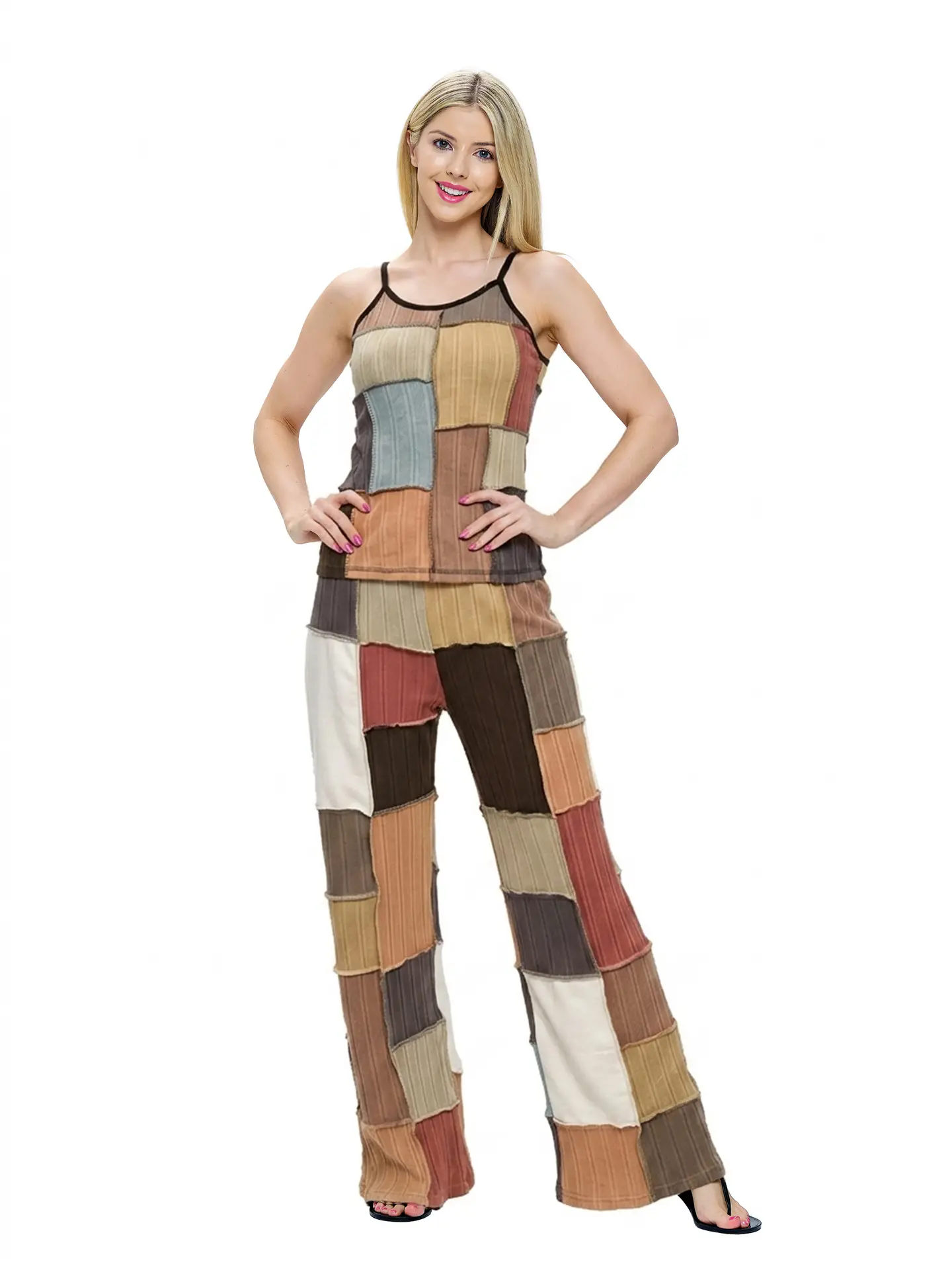 Colorblock Patchwork Tank Top