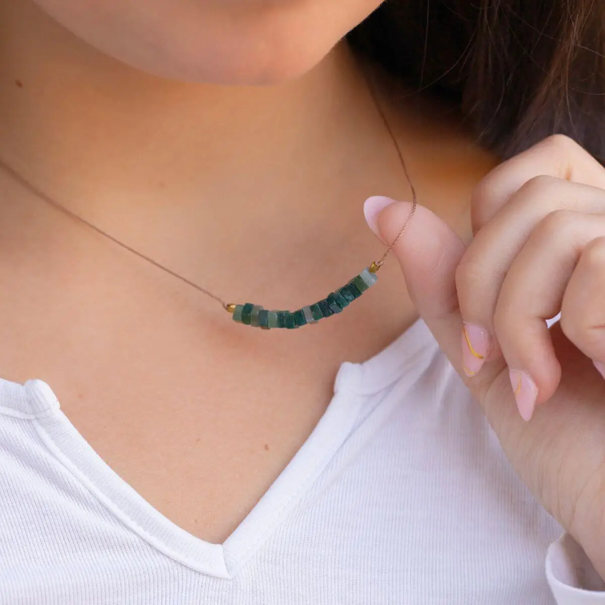 Moss Agate Becoming Necklace For Flourish