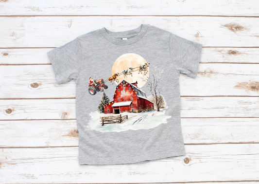 Kids Santa Barn T-Shirt