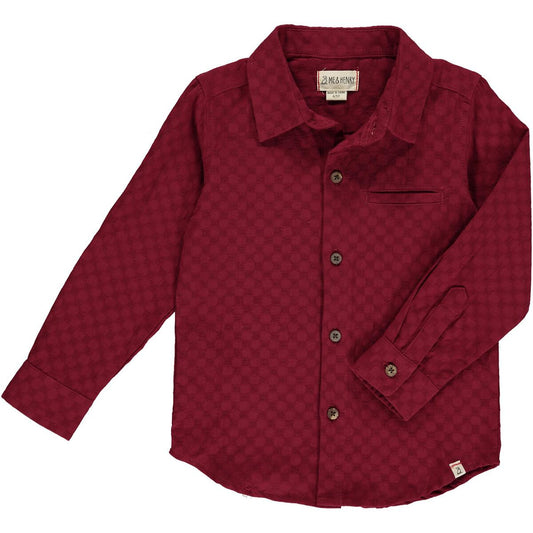 Boys Atwood Burgundy Button Down