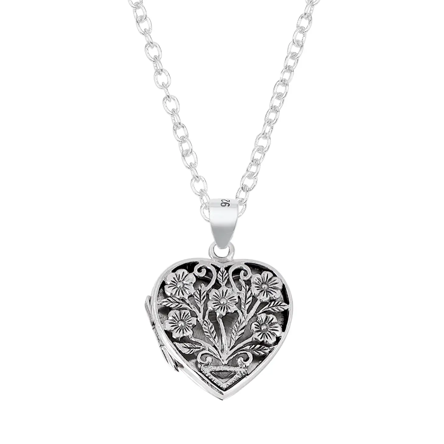 Filigree Heart Locket Necklace