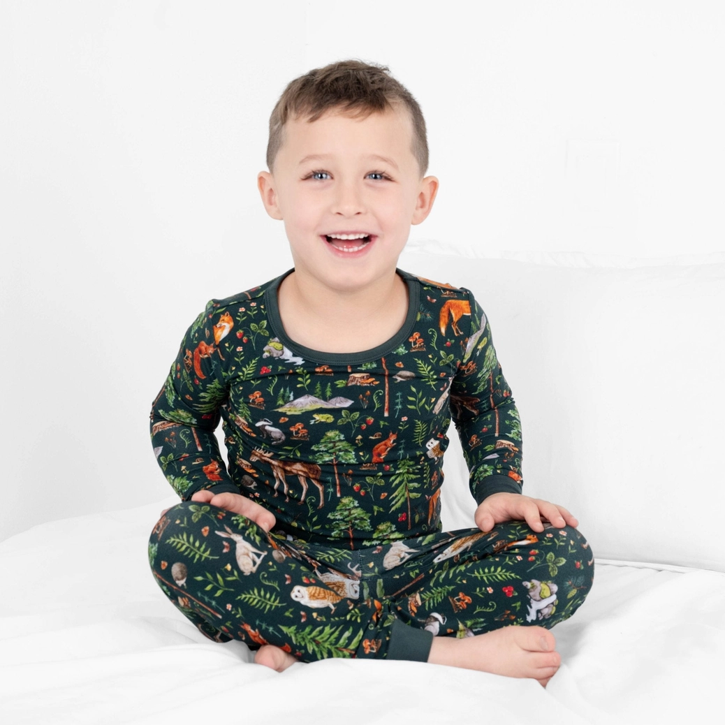 Woodland Animals Kids Bamboo Pajamas