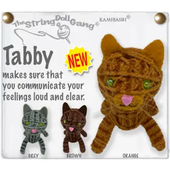 Tabby Cat String Doll Keychain
