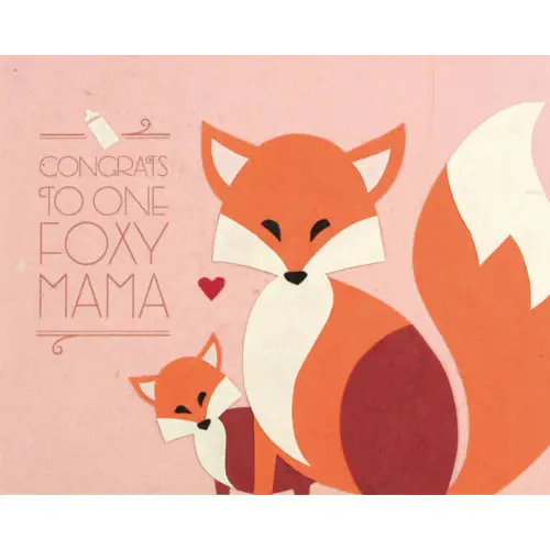 Congrats Foxy Mama Card