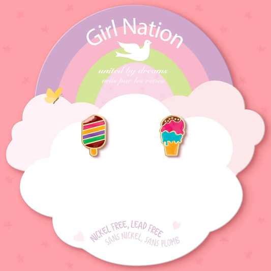 Ice Cream Truck Treats Stud Earrings