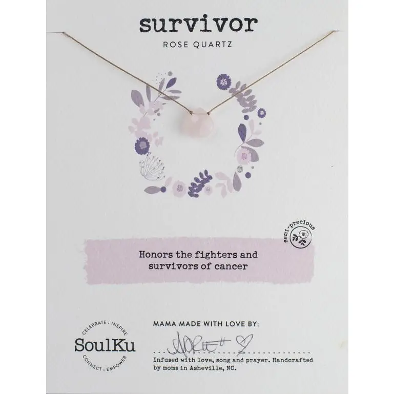 Soul Full Necklace Rose Quartz for Survivors