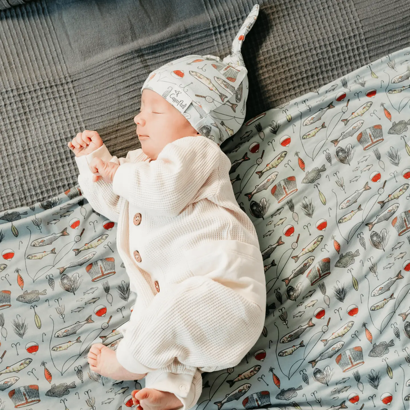 Trout Knit Swaddle Blanket