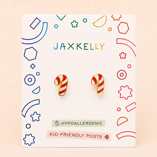Candy Cane Flat Back Earrings