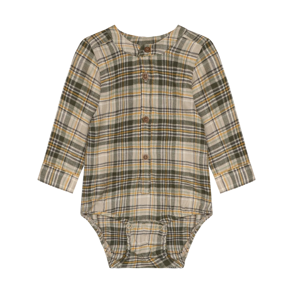 Baby Organic Plaid Onesie