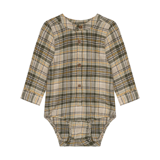 Baby Organic Plaid Onesie