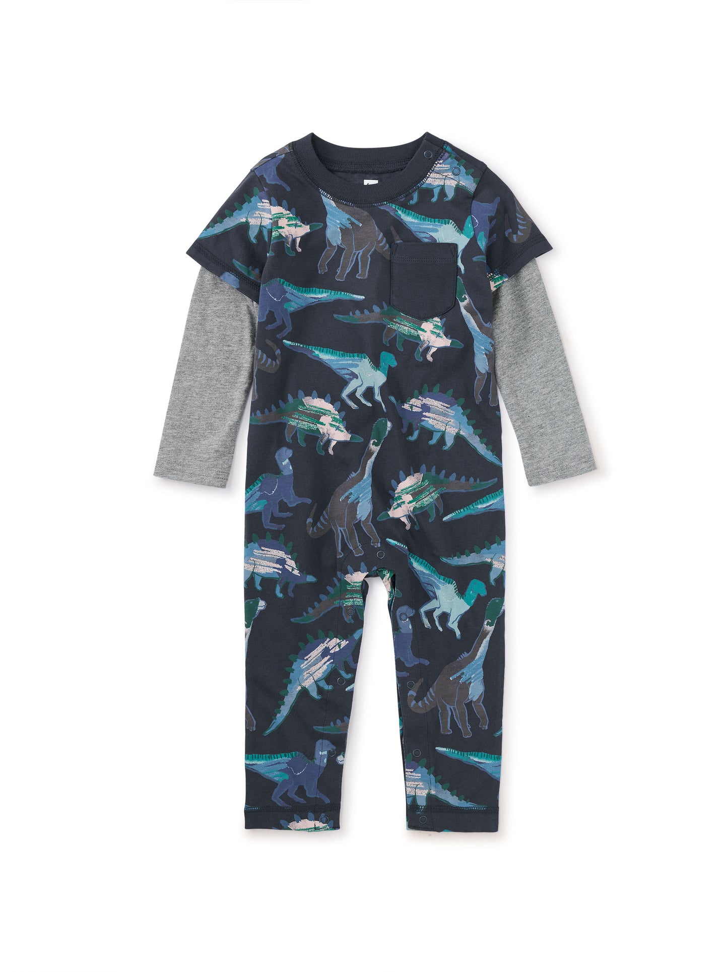 Baby Watercolor Dinosaur Romper