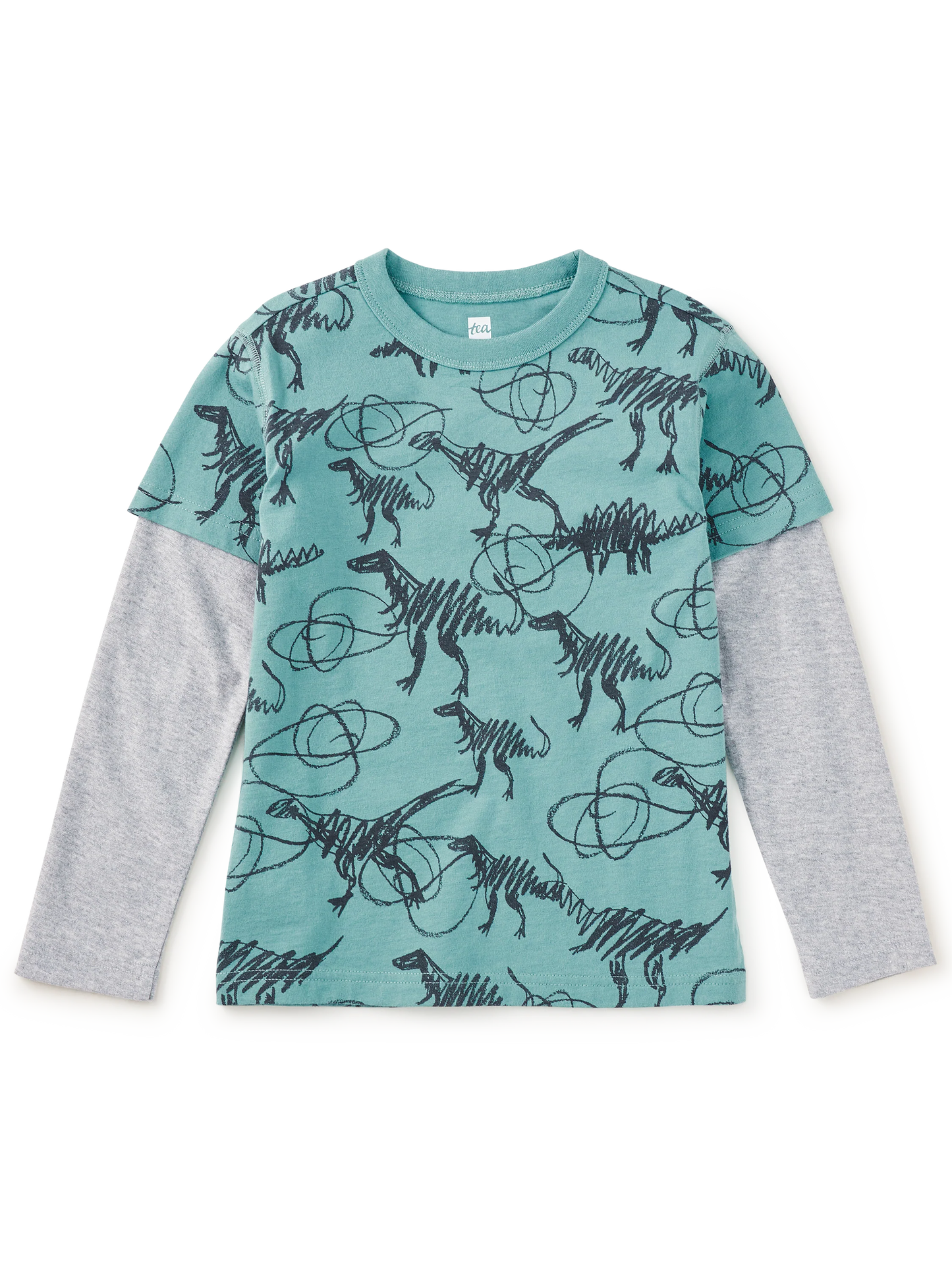 Dino Scribbles Layered Graphic Tee