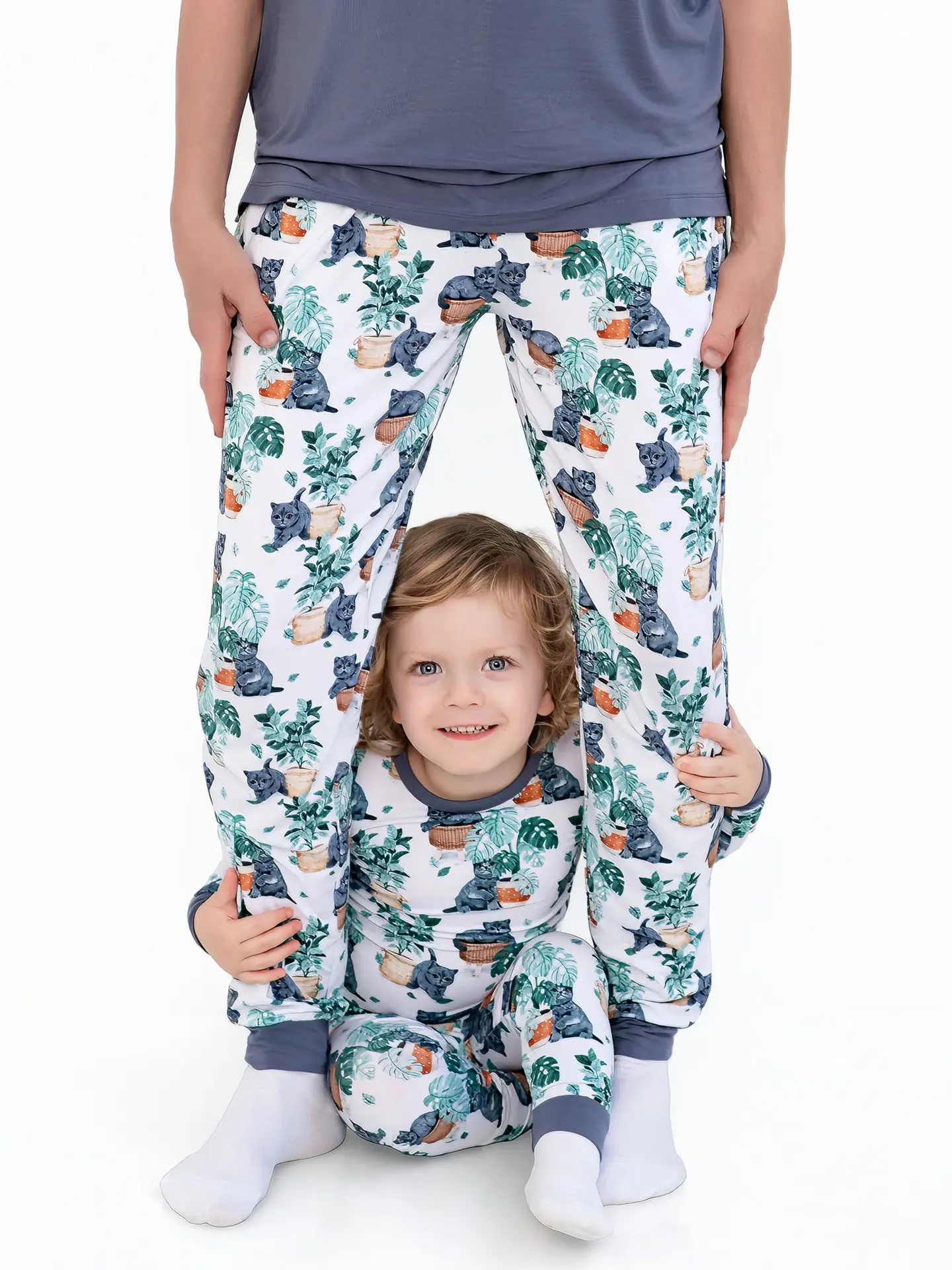 Meowstera Cat Women's Bamboo Pajama Bottoms